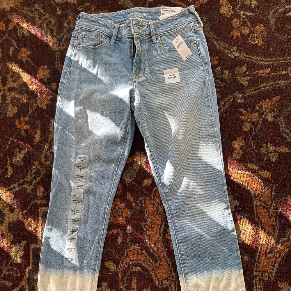 Tie dye ankle jeans